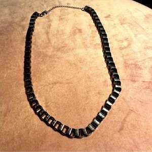 Copper colored block link necklace 24” long